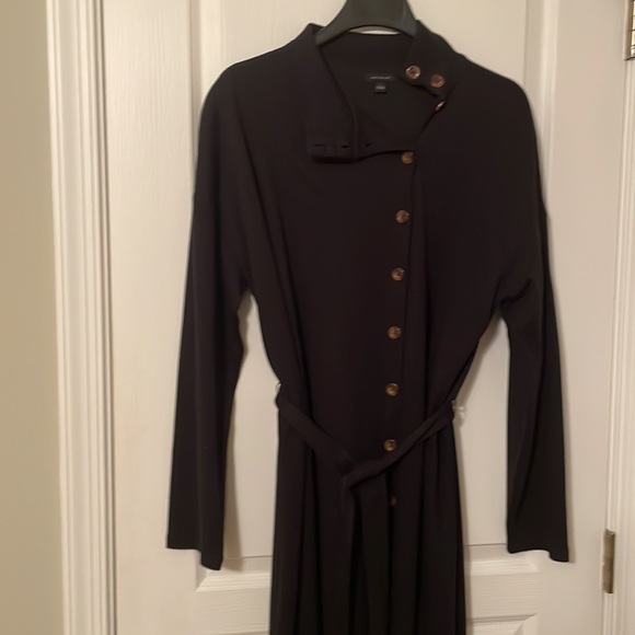 Ann Taylor black knit midi dress. - Picture 2 of 4